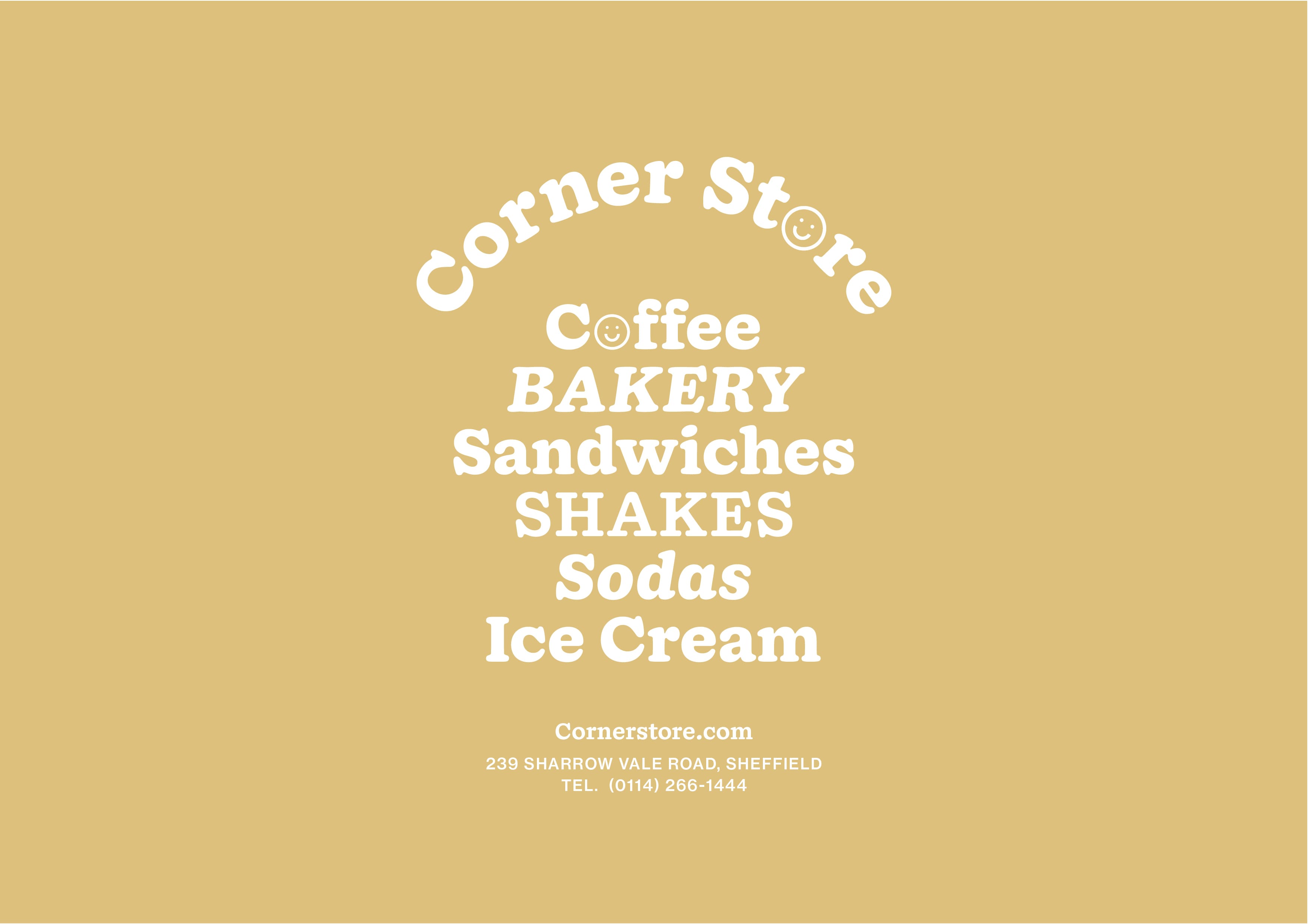 Corner Store a-board logotype