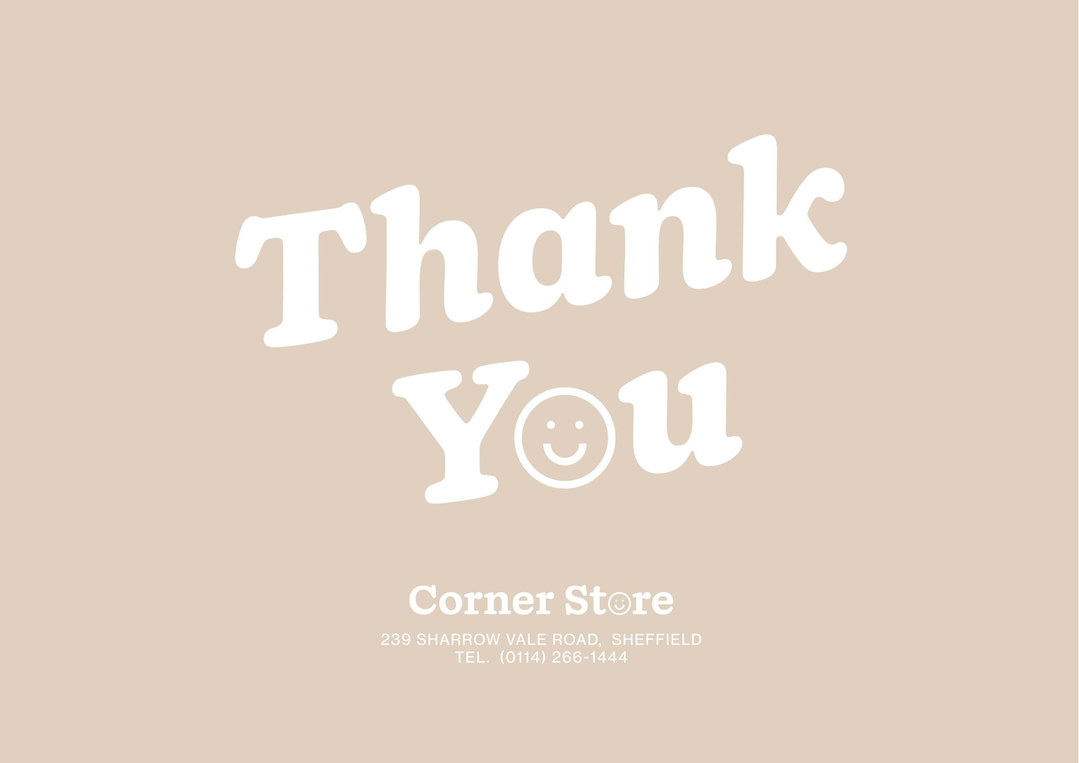 Corner Store thank you logotype